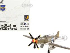 North American P 51D Mustang Fighter Aircraft Captain Clarence E Anderson 363rd FS 357th FG Old Crow 1944 United States Air Force 1/72 Diecast Model JC Wings JCW-72-P51-004