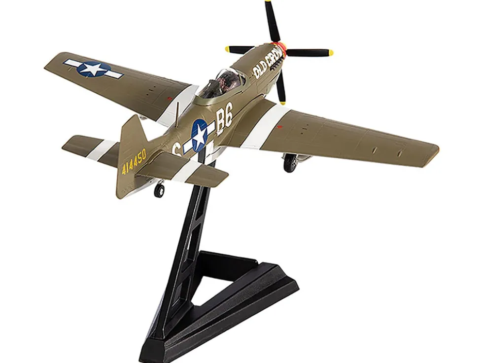 North American P 51D Mustang Fighter Aircraft Captain Clarence E Anderson 363rd FS 357th FG Old Crow 1944 United States Air Force 1/72 Diecast Model JC Wings JCW-72-P51-004