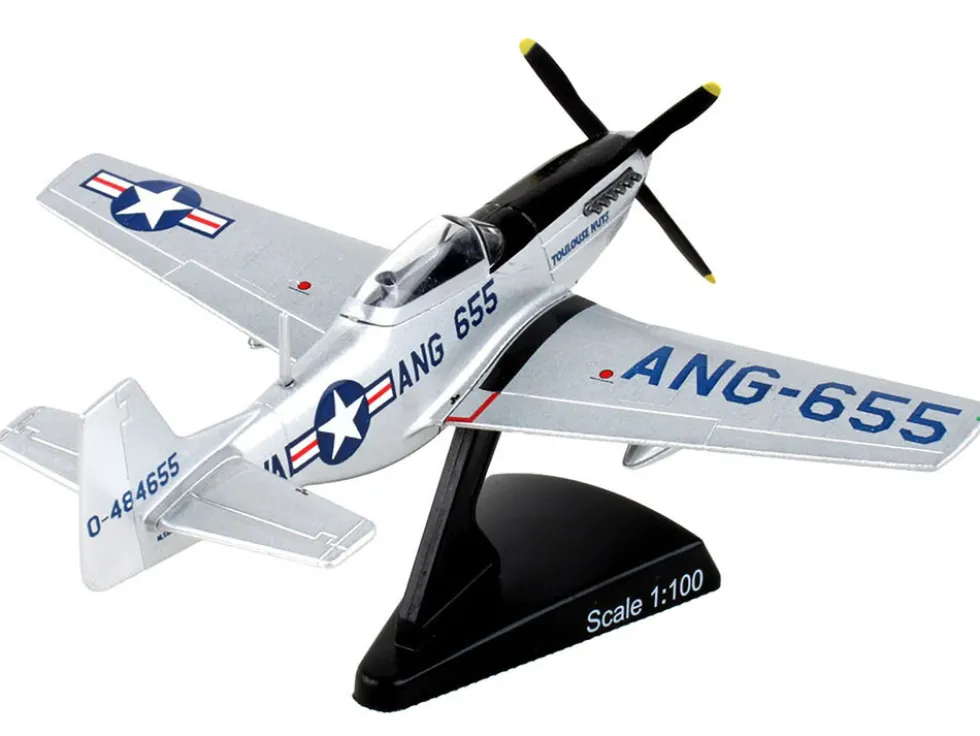 North American TF-51D Mustang Fighter Aircraft #655 "Toulouse Nuts, West Virginia Air National Guard" United States Air Force 1/100 Diecast Model Airplane by Postage Stamp