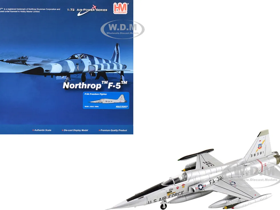 Northrop F-5A Freedom Fighter Aircraft "38381" (1960s) United States Air Force "Air Power Series" 1/72 Diecast Model by Hobby Master