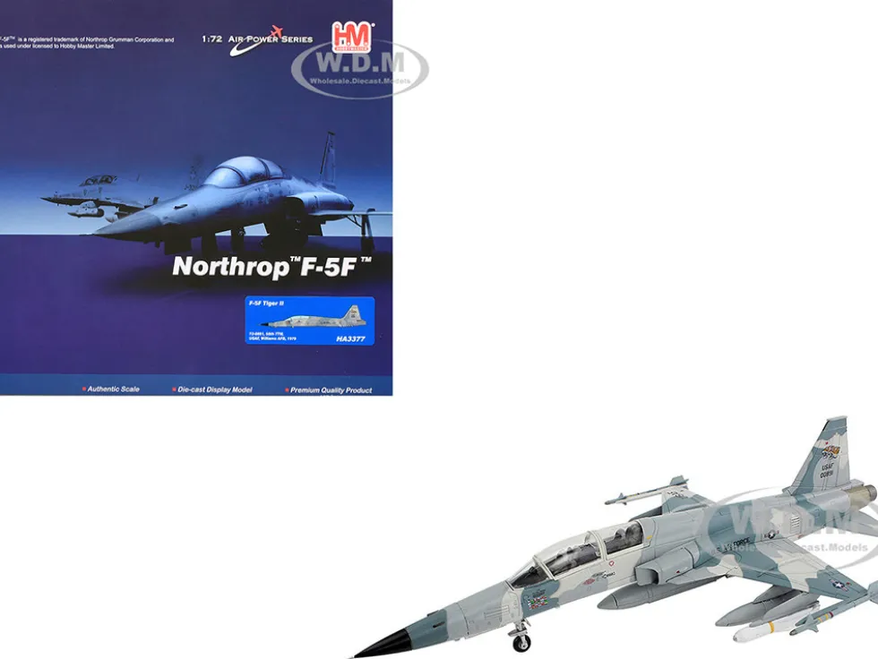 Northrop F-5F Tiger II Aircraft "58th Tactical Training Wing, Williams Air Force Base" United States Air Force "Air Power Series" 1/72 Diecast Model by Hobby Master