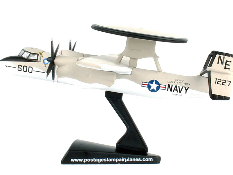 Northrop Grumman E 2C Hawkeye Aircraft VAW 116 Sun Kings United States Navy 1/145 Diecast Model Airplane Postage Stamp PS5379-1