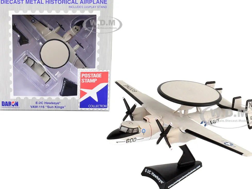 Northrop Grumman E 2C Hawkeye Aircraft VAW 116 Sun Kings United States Navy 1/145 Diecast Model Airplane Postage Stamp PS5379-1