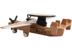 Northrop Grumman E 2C Hawkeye Aircraft Tan United States Navy with Runway Section Diecast Model Airplane Runway24 RW085