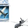 Northrop Grumman RQ-4 Global Hawk Military Drone "United States Navy" Gray and White Diecast Model Airplane by Daron