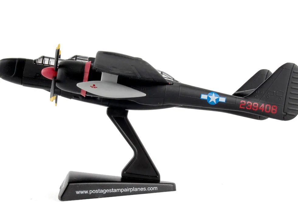 Northrup P 61 Black Widow Fighter Aircraft Lady in the Dark 548th Night Fighter Squadron United States Army Air Forces 1/120 Diecast Model Airplane Postage Stamp PS5334-2