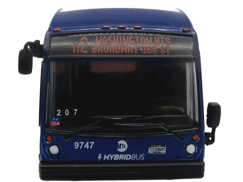 Nova Bus LFSH HEV Hybrid Transit Bus "MTA New York City" Blue with Yellow Graphics Limited Edition to 504 pieces Worldwide 1/87 (HO) Diecast Model by Iconic Replicas