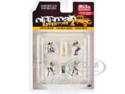 Off-Road Adventure 2 6 piece Diecast Set 4 Male Figurines 2 Accessories Limited Edition 4800 pieces Worldwide 1/64 Scale Models American Diorama 76496