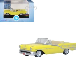 1957 Oldsmobile 88 Convertible Coronado Yellow 1/87 HO Scale Diecast Model Car Oxford Diecast 87OC57001