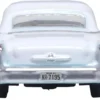 1957 Oldsmobile 88 Convertible Top Up Banff Blue and Alcan White with White 1/87 HO Scale Diecast Model Car Oxford Diecast 87OC57002