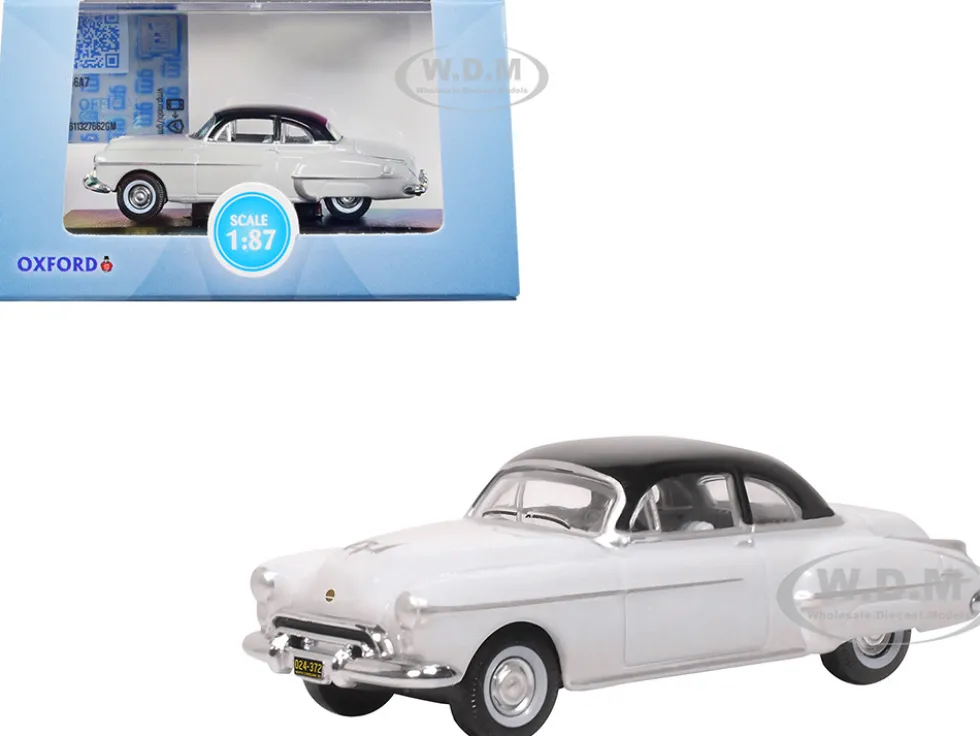 1950 Oldsmobile Rocket 88 Coupe Marol Gray with Black Top 1/87 (HO) Scale Diecast Model Car Oxford Diecast 87OR50005