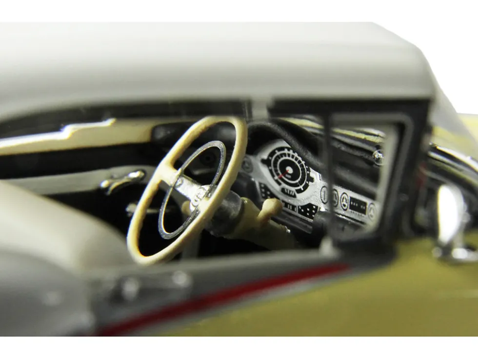 1957 Oldsmobile Starfire Coronado Yellow and Alcan White Limited Edition to 200 pieces Worldwide 1/43 Model Car by Goldvarg Collection