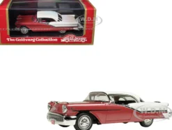 1957 Oldsmobile Starfire Royal Glow Red and Alcan White Limited Edition to 200 pieces Worldwide 1/43 Model Car by Goldvarg Collection