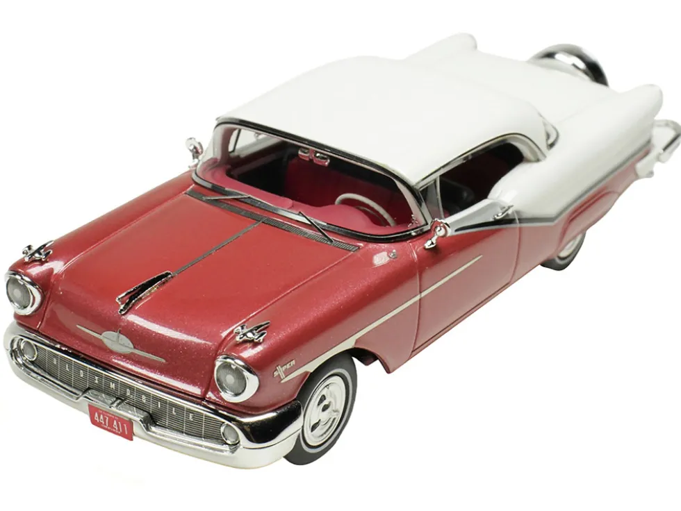 1957 Oldsmobile Starfire Royal Glow Red and Alcan White Limited Edition to 200 pieces Worldwide 1/43 Model Car by Goldvarg Collection