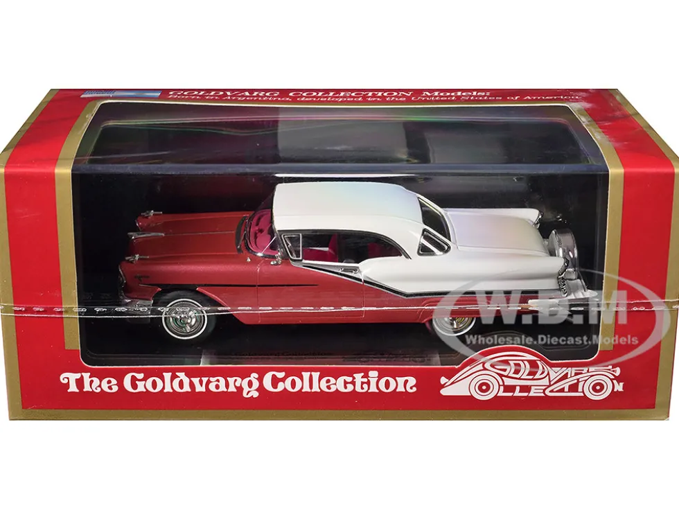 1957 Oldsmobile Starfire Royal Glow Red and Alcan White Limited Edition to 200 pieces Worldwide 1/43 Model Car by Goldvarg Collection