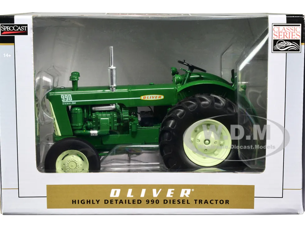Oliver 990 Wide Front Diesel Tractor Green Classic Series 1/16 Diecast Model SpecCast SCT912