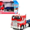 Optimus Prime Tractor Truck Red and Blue with Silver Stripes Transformers Rise of the Beasts 2023 Movie Hollywood Rides Series 1/32 Diecast Model Car Jada 34257