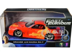 Orange Julius' Mazda RX-7 Fast & Furious Movie 1/24 Diecast Model Car Jada 30747