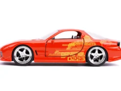 Orange Julius' Mazda RX-7 Orange Metallic Graphics Fast & Furious Series 1/32 Diecast Model Car Jada 31442