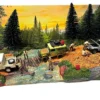 Overland Off Road Diorama with Forest Background for 1/64 Scale Models American Diorama AD76534