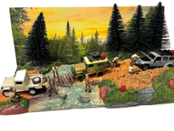 Overland Off Road Diorama with Forest Background for 1/64 Scale Models American Diorama AD76534