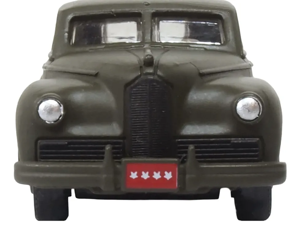 1942 Packard Clipper Touring Sedan "US Army Staff Car" Olive Drab 1/87 (HO) Scale Diecast Model Car by Oxford Diecast