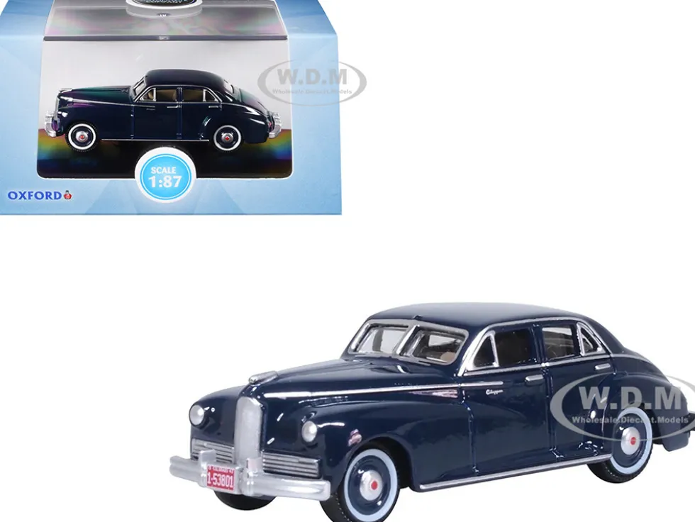 1942 Packard Clipper Touring Sedan Packard Blue 1/87 (HO) Scale Diecast Model Car by Oxford Diecast