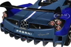 Pagani Huayra BC Blu Francia Candy Blue Carbon Accents 1/18 Model Car Autoart 78277
