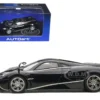 Pagani Huayra Black with Silver Stripes 1/43 Diecast Model Car Autoart 58209