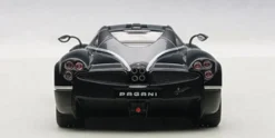Pagani Huayra Black with Silver Stripes 1/43 Diecast Model Car Autoart 58209