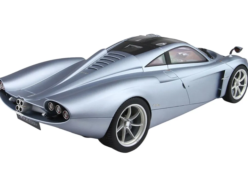 Pagani Huayra Codalunga Azzurro Sardegna Matt Blue Metallic with Black Top with DISPLAY CASE Limited Edition to 200 pieces Worldwide 1/18 Model Car by BBR