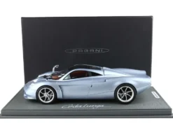 Pagani Huayra Codalunga Azzurro Sardegna Matt Blue Metallic with Black Top with DISPLAY CASE Limited Edition to 200 pieces Worldwide 1/18 Model Car by BBR