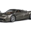 Pagani Huayra Codalunga Gun Metal Gray Metallic with Sunroof and Extra Wheels 1/64 Diecast Model Car by CM Model