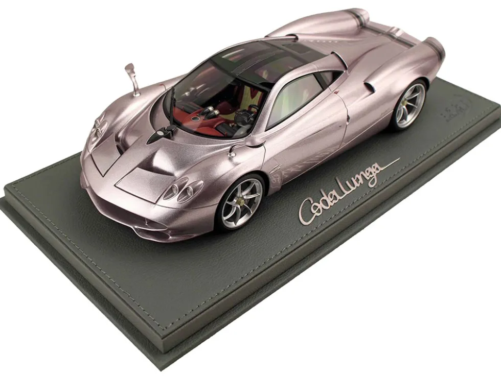 Pagani Huayra Codalunga Iridescent Bronzo Aymara Bronze Metallic with Black Top with DISPLAY CASE Limited Edition to 200 pieces Worldwide 1/18 Model Car by BBR