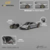 Pagani Huayra Codalunga Silver Metallic with Sunroof and Extra Wheels 1/64 Diecast Model Car by CM Model