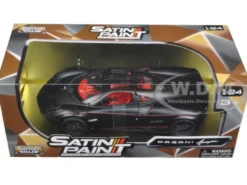 Pagani Huayra Matt Black 1/24 Diecast Model Car Motormax 79502