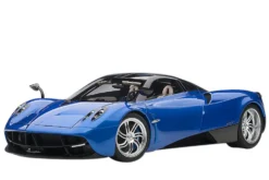 Pagani Huayra Metallic Blue Black Top Silver Wheels 1/12 Model Car Autoart 12232