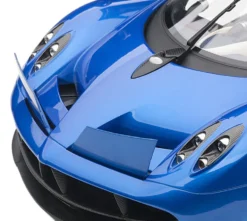 Pagani Huayra Metallic Blue Black Top Silver Wheels 1/12 Model Car Autoart 12232
