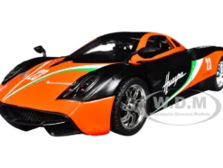 Pagani Huayra #23 Orange and Black with Stripes "GT Racing" Series 1/24 Diecast Model Car by Motormax