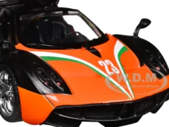 Pagani Huayra #23 Orange and Black with Stripes 