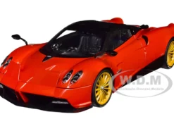 Pagani Huayra Roadster Rosso Monza Red Carbon Luggage Set 1/18 Model Car Autoart 78287