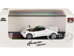 Pagani Huayra Roadster White Metallic with Black Top 1/64 Diecast Model Car by LCD Models