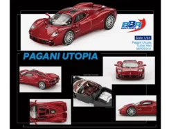 Pagani Utopia Dubai Red 1/64 Diecast Model Car by BBR