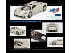 Pagani Utopia Presentation Grigio Rinascimento Silver 1/64 Diecast Model Car by BBR