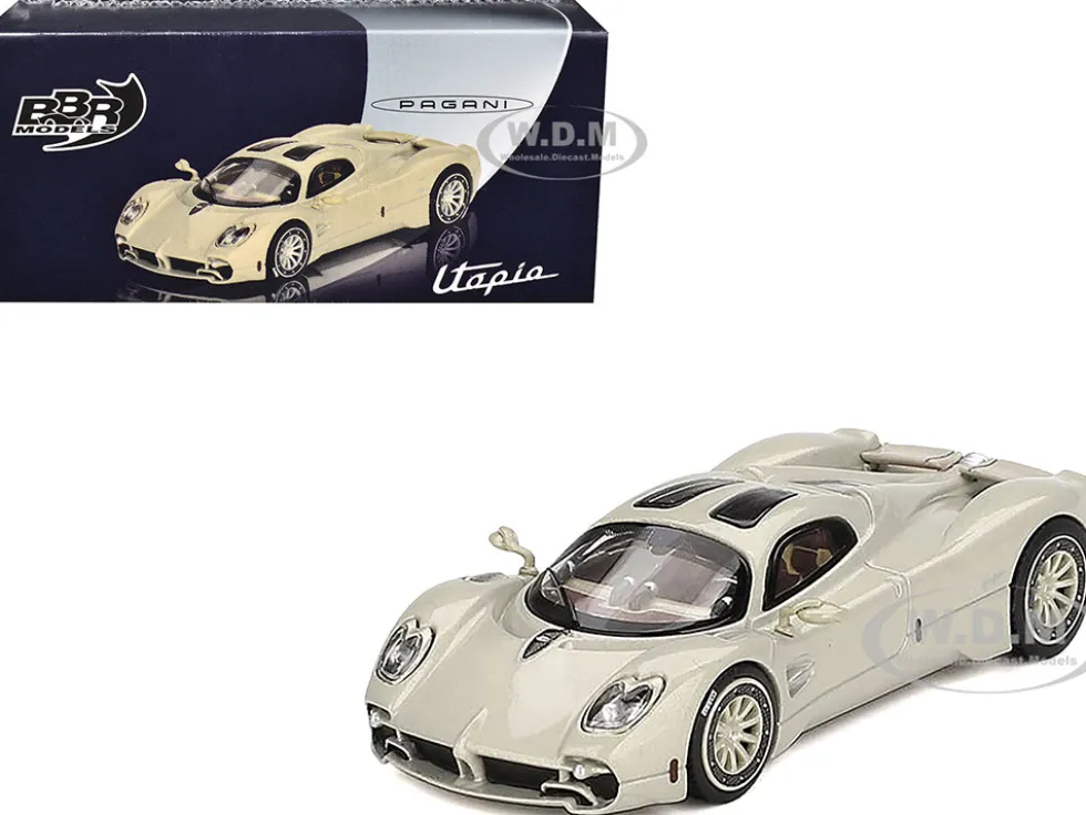 Pagani Utopia Presentation Grigio Rinascimento Silver 1/64 Diecast Model Car by BBR