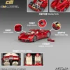 Pagani Utopia Red Metallic with Red Carbon Top 1/64 Diecast Model Car by CM Model