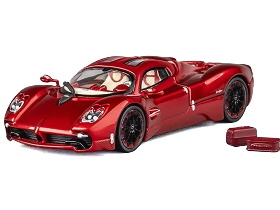 Pagani Utopia Red Metallic with Red Carbon Top 1/64 Diecast Model Car by CM Model
