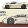 Pagani Utopia Rinascimento Silver Metallic "Global64" Series 1/64 Diecast Model by Tarmac Works