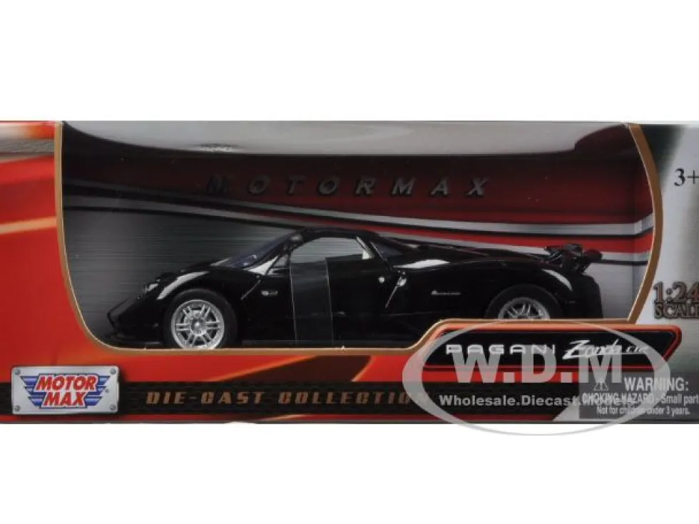 Pagani Zonda C12 Black 1/24 Diecast Car Model Motormax 73272