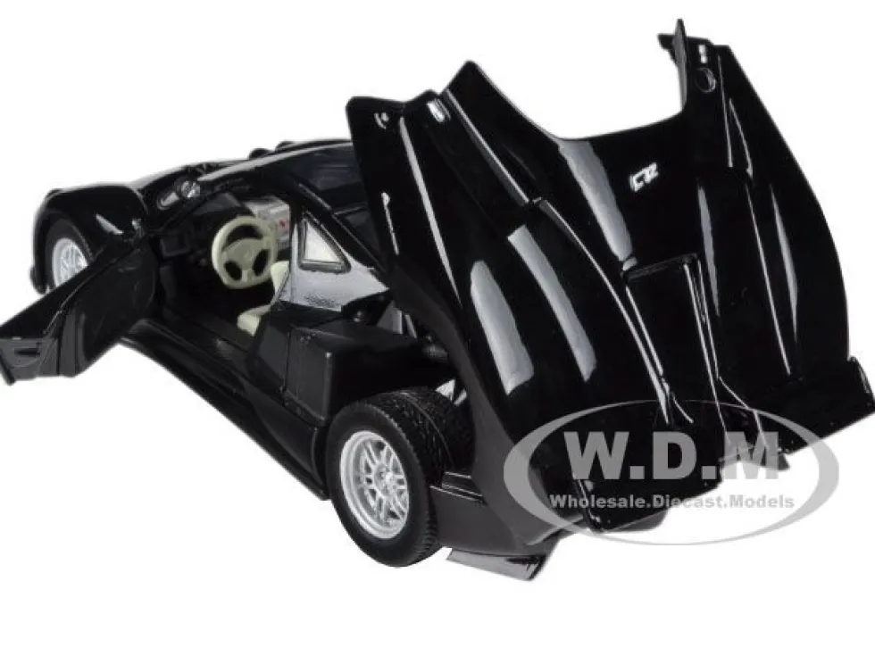 Pagani Zonda C12 Black 1/24 Diecast Car Model Motormax 73272